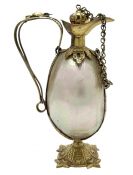 Palis Royal Paris Miniature Scent Bottle / Ewer in Shell & Gilt Metal