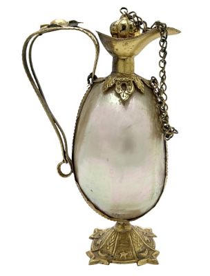 Palis Royal Paris Miniature Scent Bottle / Ewer in Shell & Gilt Metal