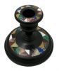 Pietra Dura Ashford Derbyshire Black Marble Candlestick