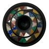 Pietra Dura Ashford Derbyshire Black Marble Candlestick