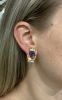 Retro 8.77ct Amethyst Earrings in 18kt Yellow Gold and Platinum