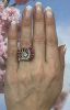 Retro .41ct Diamond and Synthetic Ruby Ring in 14kt Rose and White Gold