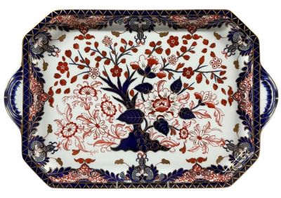 Royal Crown Derby Kings Pattern #383 Dejeuner Tray, circa 1878-80