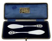 Scott & Randle Silver Plate Butter Knives, Retailed By Laings of Glasgow