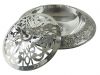 Silver Plate Floral Centrepiece Pedestal Bowl With Flower Frog Grate