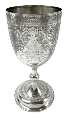Sterling Silver Scottish National “Fat Cow” Trophy, Sheffield 1903