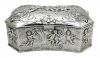 Storck & Sinsheimer Hanau Germany 800 Fine Silver Dresser Box With Cherubs