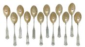 Tiffany & Co. Sterling Silver Ice Cream Spoons, circa 1870-90