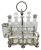 Victorian 6 Bottle Cruet Set, Made By W.W. Harrison, Sheffield England