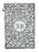 Victorian Sterling Silver Calling Card Case, Birmingham 1886