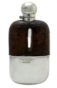 Victorian Sterling Silver Hip Flask, Birmingham 1899
