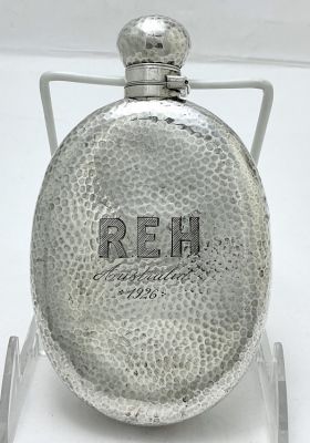 Victorian Sterling Silver Hip Flask, London 1886