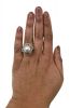 Vintage Baroque Pearl and Diamond Ring in Platinum