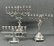 Vintage Sterling Silver Menorahs