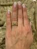 Vintage .06ct Diamond Initial Ring in 10kt Yellow Gold