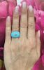 Vintage .14ct Diamond and Turquoise Ring in 18kt Yellow Gold