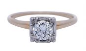 Vintage .40ct Diamond Solitaire 14kt Engagement Ring