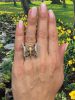 Vintage .42ct Sapphire and Diamond Butterfly Ring in 14kt Yellow and White Gold