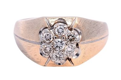 Vintage .49ct Diamond Ring in 10kt Yellow and White Gold