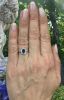 Vintage .95ct Sapphire and Diamond 18kt Engagement Ring