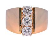 Vintage 1.00ct Diamond Ring in 14kt White and Yellow Gold