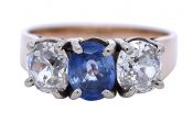 Vintage 1.03ct Sapphire and Diamond 14kt Ring