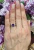 Vintage 1.25ct Amethyst and Diamond Ring in 14kt White Gold