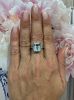 Vintage 10.0ct Aquamarine and Diamond Ring in 14kt White Gold