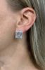 Vintage 12.52ct Aquamarine and Diamond Earrings in 14kt White Gold