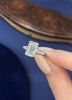 Vintage 2.09ct Emerald Cut Diamond Engagement Ring in Platinum