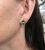 Vintage 2.78ct Peridot and Diamond 18kt and Silver Earrings