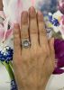Vintage 3.08ct Moonstone and Diamond Ring in Platinum