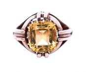Vintage 3.36ct Citrine 10kt Ring