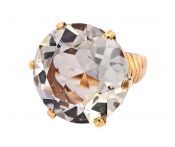Vintage 32.08ct Prasiolite 18kt Ring