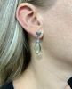 Vintage 39.15ct Briolette Prasiolite and Diamond Earrings in 18kt Yellow Gold and Silver