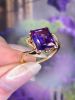 Vintage 5.11ct Synthetic Colour Change Sapphire Ring in 10kt Yellow Gold