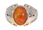 Vintage 5.34ct Fire Opal Ring in 10kt Yellow Gold