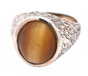 Vintage 7.13ct Tiger’s Eye 10kt Ring