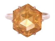 Vintage 7.70ct Citrine 10kt Ring
