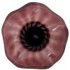 Vintage Amethyst Glass Vase With Ruffled Edge Rim