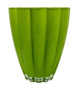 Vintage Apple Green Cased Glass Vase