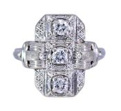 Birks Art Deco .21ct Diamond Ring in 18kt White Gold