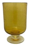 Vintage Bubble Glass Hurricane Shade / Vase