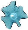 Vintage Chance Brothers Kingfisher Blue Handkerchief Vase