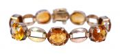Vintage 24.47ct Citrine Bracelet in 9kt Yellow Gold