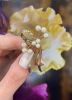 Vintage Cultured Pearl Ribbon Brooch in 10kt Yellow Gold