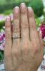 Vintage .88ct Diamond Three Stone Engagement Ring in 18kt White and Yellow Gold