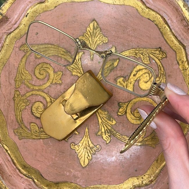 Vintage Lorgnette in 14kt Yellow Gold | Cynthia Findlay Fine