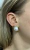 Vintage Mabé Pearl Earrings in 14kt Yellow Gold