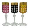 Vintage Multi-Coloured Crystal Josephinenhutte Wine Goblets